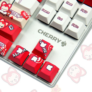 CHERRY 樱桃 MX BOARD 8.0 阿狸主题定制版 87键 有线机械键盘 红白 Cherry青轴 无光