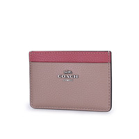 COACH 蔻驰 女士皮质卡包 2843G LHTAP 灰色/粉色