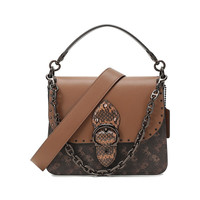 COACH 蔻驰 BEAT系列 女士手提单肩包 4593 V5SI2 棕色松露黑色 中号