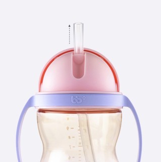 comotomo 硅胶奶瓶+吸管杯 250ml 粉色 6月+