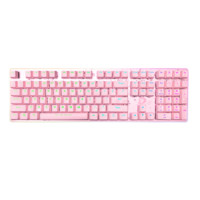 Dareu 达尔优 EK925 防水版 108键 有线机械键盘 粉色 热插拔黑轴 双RGB