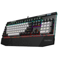 Dareu 达尔优 EK812 配色版 有手托 104键 有线机械键盘 黑灰色 国产红轴 混光