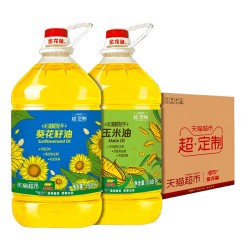 咔啰卡曼 蛋卷饼干礼盒520g+金龙鱼阳光葵花籽油3.68L+玉米油3.68L + 千禾酱油1.8L+ 小圆饼干100g