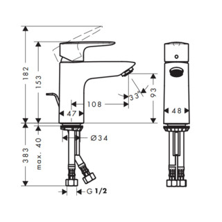 hansgrohe 汉斯格雅 71111007 台盆水龙头