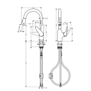 hansgrohe 汉斯格雅 福柯斯系列 厨房龙头