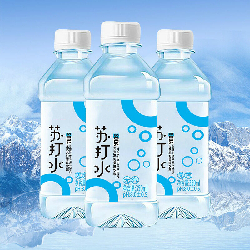 苏打水整箱350ml×12瓶无气弱碱性无糖果味饮料柠檬蜜桃水 【原味】12