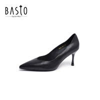 BASTO 百思图 百思图商场同款性感尖头浅口细高跟女单鞋AQ682CQ0