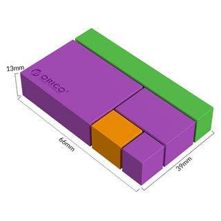 ORICO 奥睿科 光影维度系列 CN300 USB 3.1 Gen2 移动固态硬盘 Type-C 1TB 凝碧紫