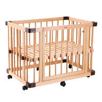 Faroro 婴儿床实木宝宝床多功能拼接大床可移动新生儿bb床带滚轮 三代小床