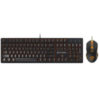 Dareu 达尔优 DK100 机械键盘+EM905 鼠标 有线键鼠套装 黑色