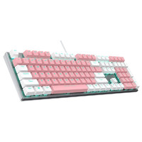 Dareu 达尔优 EK815 108键 有线机械键盘 粉白色 国产黑轴 单光