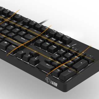 DOUYU 斗鱼 DKM800 104键 有线机械键盘 黑色 国产青轴 RGB