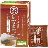 日本进口 京都福寿园 伊右卫门 焙茶茶包袋泡茶 加入炒米 浓香系列 2g*20包