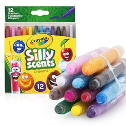 Crayola 绘儿乐 52-9612 百变香味 彩色迷你旋转蜡笔 12色