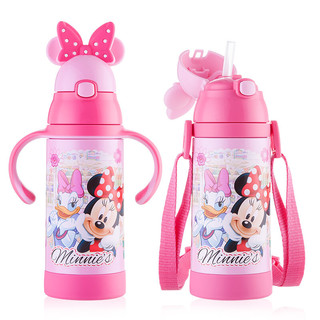 Disney 迪士尼 WD-3536 儿童保温吸管杯 450ml 粉米妮