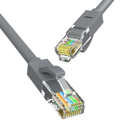  六类非屏蔽网线 高速宽带线 cat6千兆 家用网络连接线 灰色 20米