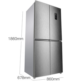 TCL BCD-480WEPZ50 单循环 风冷十字对开门冰箱 480L 银色