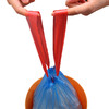 e洁 自动收口垃圾袋加厚手提抽绳免撕45*50cm*6卷垃圾清洁纸篓塑料袋