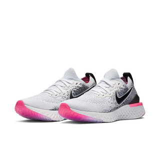 NIKE 耐克 Epic React Flyknit 2 女子跑鞋 BQ8927-103 黑白粉 36.5