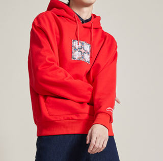 LI-NING 李宁 巴黎时装周系列 中性运动卫衣 AWDQ241-2 亮霓虹 M