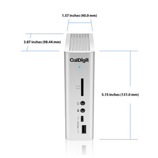 CalDigit TS3 Plus Type-C扩展坞 十五合一 深空灰+雷电线 2m 银色