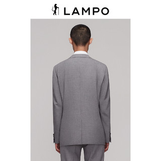 LAMPO/蓝豹男士全季轻薄羊毛抗皱防水防污商务灰色套西装西服上衣 46c 灰色