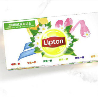 Lipton 立顿 茶叶 精选茶包组合 6种口味 80包153g 独立袋泡茶包