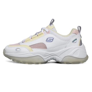 SKECHERS斯凯奇女鞋2020新款舒适厚底低帮系带运动休闲鞋88888407