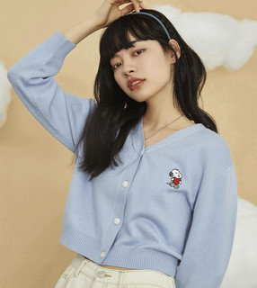 SPAO x Snoopy联名 SPCKB11D11 女士开衫毛衣