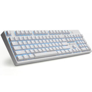 FL·ESPORTS 腹灵 M104S 北美版 104键 有线机械键盘 白色 国产红轴 RGB