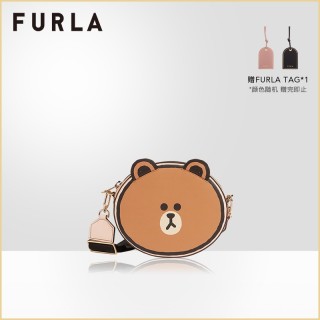 FURLA芙拉LINEFRIENDS2021春夏新品布朗熊可妮兔女士迷你斜挎包