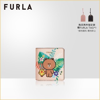 FURLA芙拉LINEFRIENDS2021春夏新品女士布朗熊可妮兔莎莉短款钱包