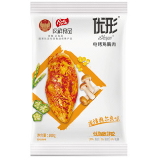 ishape 优形 电烤鸡胸肉组合装 2口味 100g*10袋（迷情奥尔良味100g*5袋+吮指烧烤味100g*5袋）