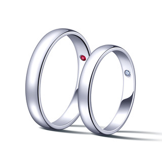 I Do Promise系列 DXS00028A 女士圆形18K白金钻石戒指