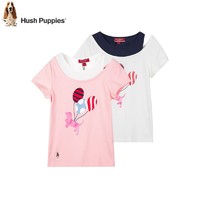 Hush Puppies 暇步士 女童圆领短袖T恤