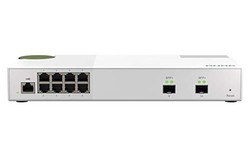 QNAP 威联通 QSW-M2108-2S * 2 层网络管理交换机,带两个 10GbE SFP + 端口和八个 2.5GbE 端口