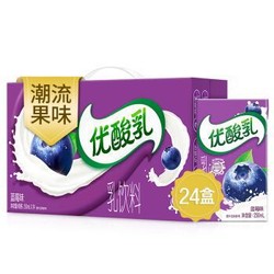 yili 伊利 优酸乳 乳饮料蓝莓味250g*24盒/箱