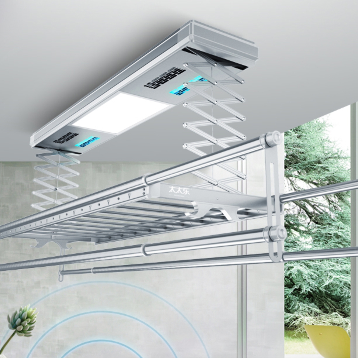 太太乐  bl-006 电动晾衣架 四杆 照明