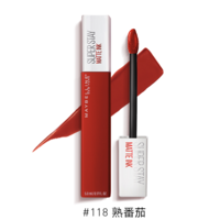 MAYBELLINE 美宝莲 纽约都会系列巨持色哑光液体唇膏 #118热舞 5ml