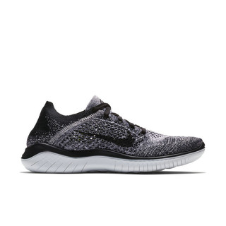 NIKE 耐克 Free RN Flyknit 2018 女子跑鞋 942839-101 黑灰 37.5