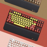 HEXGEARS 黑峡谷 X3 87键 2.4G双模机械键盘 龙舌兰日出 凯华BOX玫瑰红轴 单光