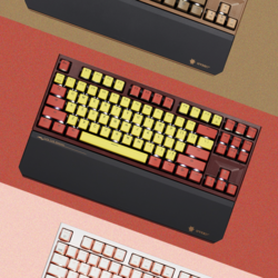 Hyeku 黑峡谷 X3 87键 2.4G双模机械键盘 龙舌兰日出 凯华BOX玫瑰红轴 单光