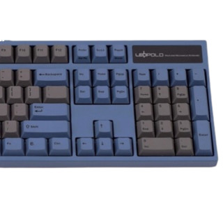 Leopold 利奥博德 FC900R 104键 有线机械键盘 灰蓝 Cherry银轴 无光