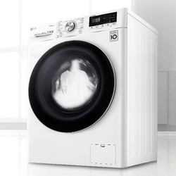 LG 乐金 10.5超薄全自动滚筒洗衣机家用 蒸汽除菌 智能手洗 565mm超薄机身 线下同款 FLW10G4W