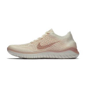 NIKE 耐克 Free RN Flyknit 2018 女子跑鞋 942839-802 粉白 42.5