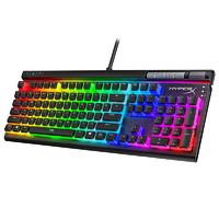 HYPERX Alloy Elite 二代 104键 有线机械键盘 黑色 国产红轴 RGB