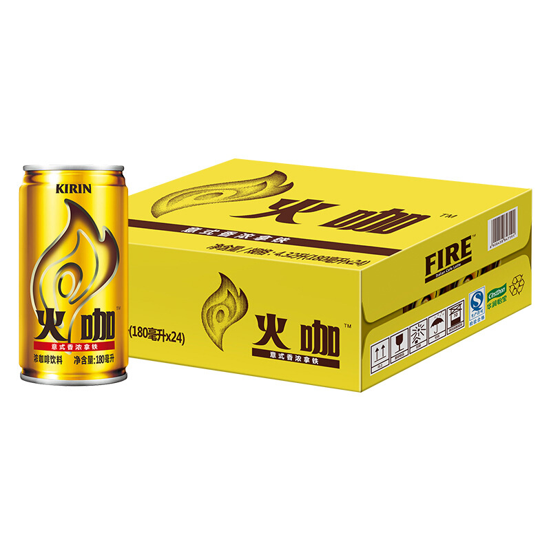 cestbon怡宝麒麟kirin火咖意式香浓咖啡饮料180ml24罐2件