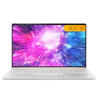 ASUS 华硕 灵耀Deluxe 14 14.0英寸 轻薄本 银色 (酷睿i5-8265U、MX150、8GB、512GB SSD、1080P、IPS）