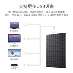 SEAGATE 希捷 希捷(Seagate) 移动硬盘 1TB USB3.0 睿翼 2.5英寸 轻薄便携 商务黑钻 兼容Mac PS4 STEA1000 移动硬移动盘1t