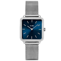 CLUSE La Tétragone天阙系列 28.5毫米石英腕表 CW0101207 海蓝色/银色/银色